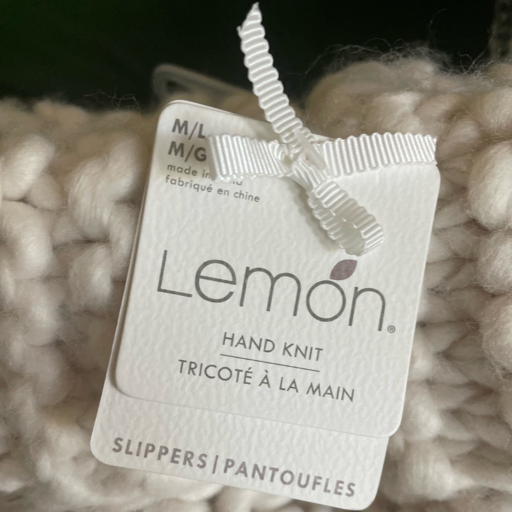 Knit Slippers -Ivory - Picture 4 of 5